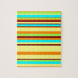 Colorful Gepersonaliseerd Designer Stripe Patroon Legpuzzel