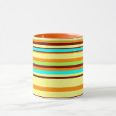 Colorful Gepersonaliseerd Designer Stripe Patroon Mok (Midden)