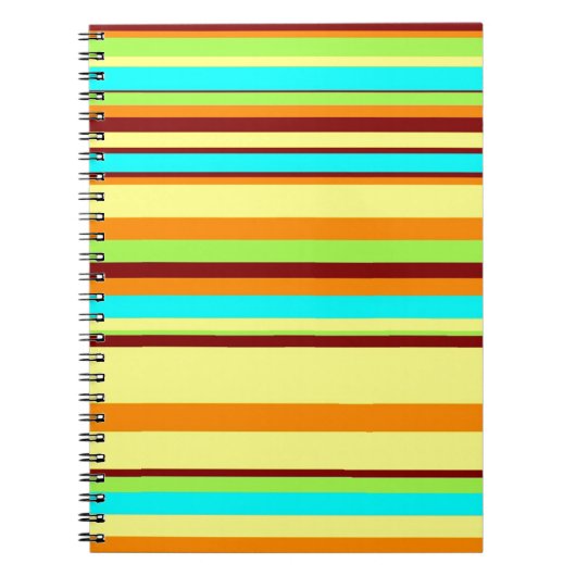 Colorful Gepersonaliseerd Designer Stripe Patroon Notitieboek (Voorkant)