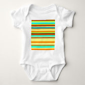 Colorful Gepersonaliseerd Designer Stripe Patroon Romper (Voorkant)
