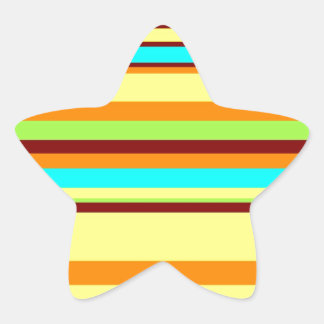 Colorful Gepersonaliseerd Designer Stripe Patroon Ster Sticker