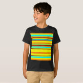 Colorful Gepersonaliseerd Designer Stripe Patroon T-shirt (Voorkant volledig)