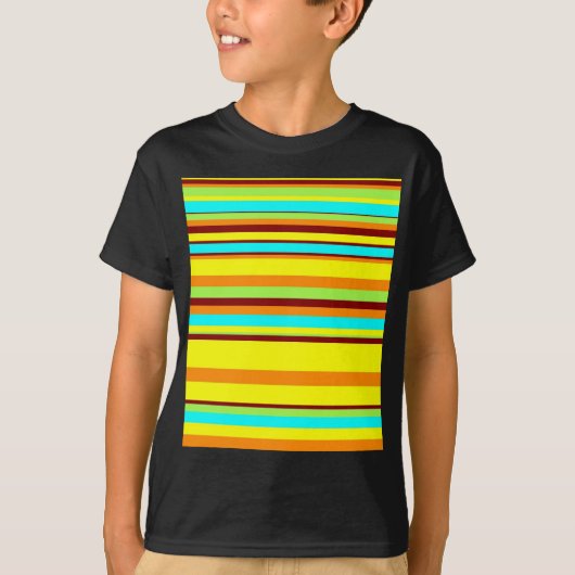 Colorful Gepersonaliseerd Designer Stripe Patroon T-shirt (Voorkant)