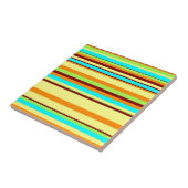 Colorful Gepersonaliseerd Designer Stripe Patroon Tegeltje (Zijkant)
