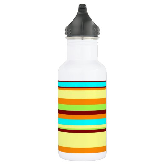 Colorful Gepersonaliseerd Designer Stripe Patroon Waterfles (Rechts)