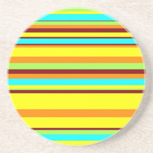 Colorful Gepersonaliseerd Designer Stripe Patroon Zandsteen Onderzetter