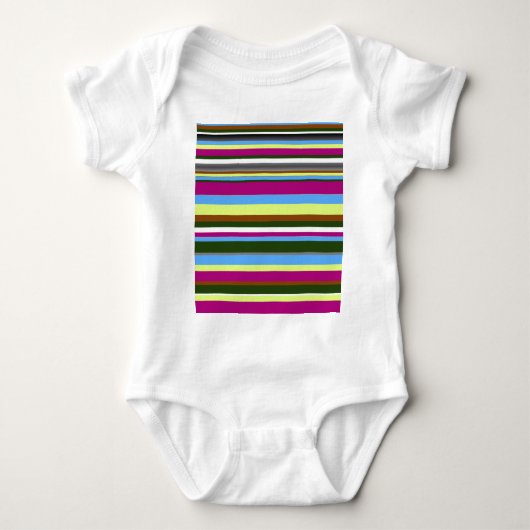 Colorful Gepersonaliseerd Designer Stripe Romper (Voorkant)