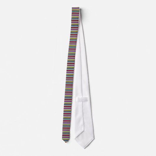 Colorful Gepersonaliseerd Designer Stripe Stropdas (Achterkant)