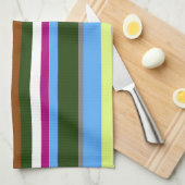 Colorful Gepersonaliseerd Designer Stripe Theedoek (Quarter Fold)