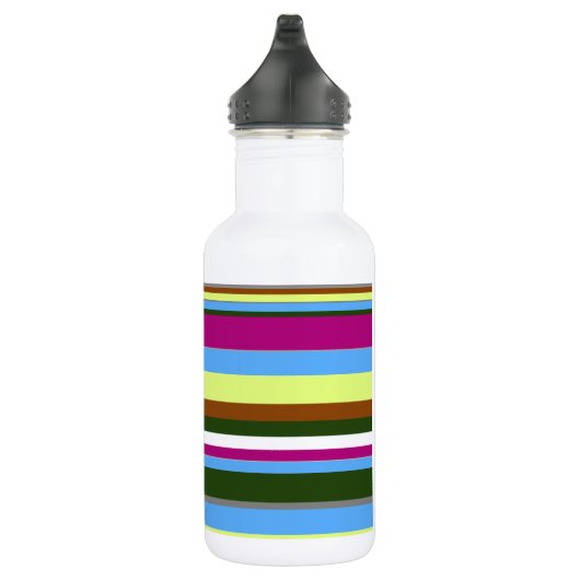 Colorful Gepersonaliseerd Designer Stripe Waterfles (Rechts)