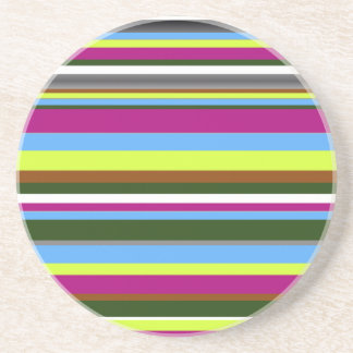 Colorful Gepersonaliseerd Designer Stripe Zandsteen Onderzetter