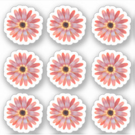 Colorful Gerbera Daisy Floral Sticker