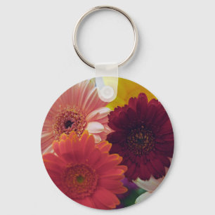 Colorful Gerbera Daisy Flower Photo Art Sleutelhan Sleutelhanger
