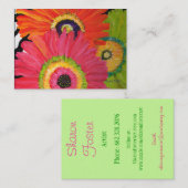 Colorful Gerbera Daisy Visitekaartjes (Voorkant / Achterkant)