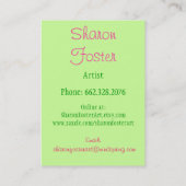 Colorful Gerbera Daisy Visitekaartjes (Achterkant)