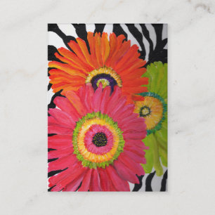 Colorful Gerbera Daisy Visitekaartjes