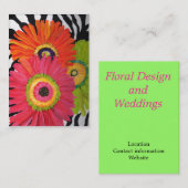 Colorful Gerbera Daisy Visitekaartjes (Voorkant / Achterkant)