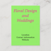 Colorful Gerbera Daisy Visitekaartjes (Achterkant)