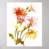 Colorful Gerbera Daisy Wallart Poster (Voorkant)