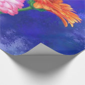 Colorful Gerberas Wrapping Paper Flowers Cadeaupapier (Hoek)