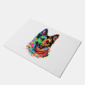 Colorful German Shepherd Deurmat (Schuin)