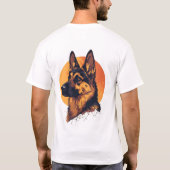 Colorful German Shepherd Dog Lover  T-shirt (Achterkant)