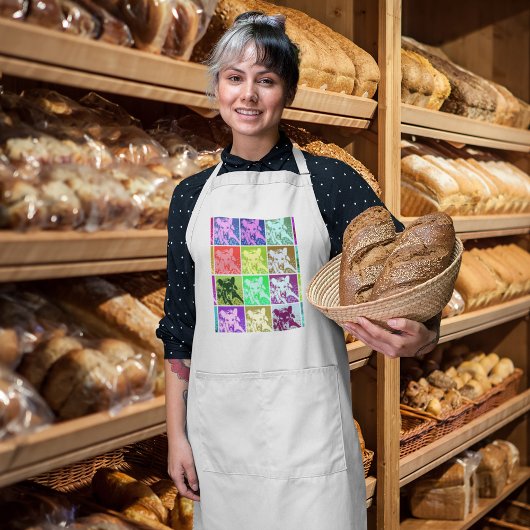 Colorful German Shepherd Dog Pop Art Lang Schort