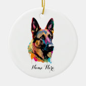 Colorful German Shepherd Keramisch Ornament (Voorkant)