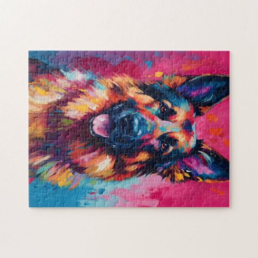 Colorful German Shepherd Legpuzzel (Horizontaal)