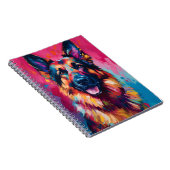Colorful German Shepherd Notitieboek (Rechterzijde)