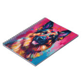 Colorful German Shepherd Notitieboek (Linkerzijde)