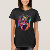 Colorful German-shepherd T-shirt (Voorkant)