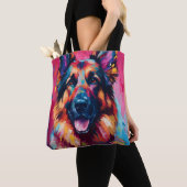 Colorful German Shepherd Tote Bag (Dichtbij)