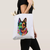 Colorful German Shepherd Tote Bag (Dichtbij)