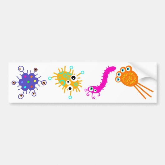 Colorful Germs Bumpersticker (Voorkant)