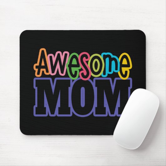 Colorful Geweldige mama Moederdag | Mousepad Muismat (Met muis)