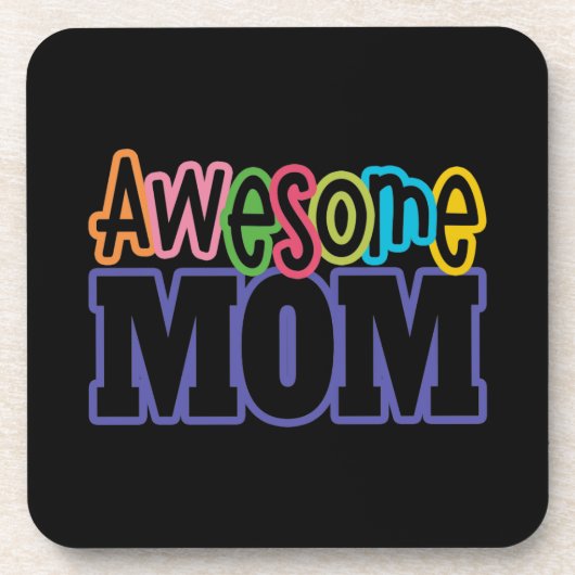 Colorful Geweldige mama Moederdag | ONDERZETTER (Voorkant)