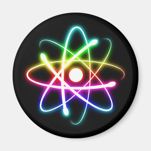 Colorful Ggloing Atomic Science Magneet (Voorkant)