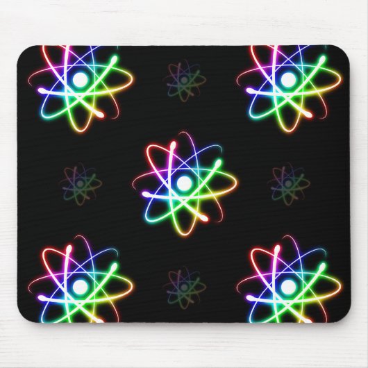 Colorful Ggloing atoms - mousepad Muismat (Voorkant)