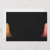 Colorful Ghosts Halloween Invitation Kaart (Achterkant)