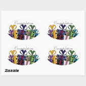 Colorful Gift-Cadeaus | Aanpassen Ovale Sticker (Vel)