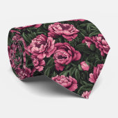 Colorful Gifts For Dad Peonies Flower Stropdas (Opgerold)