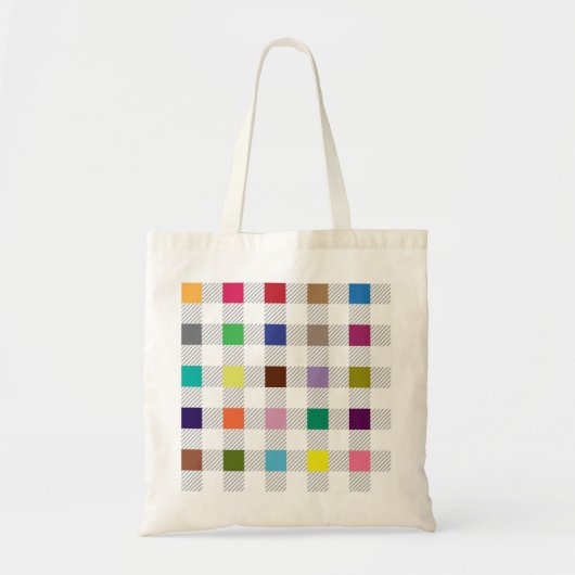 Colorful Gingham Tablecloth Pattern Tote Bag (Voorkant)
