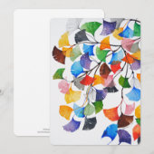 Colorful Ginkgo Biloba - Blanco kaart Notitiekaartje (Voorkant / Achterkant)