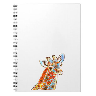 Colorful giraffe notitieboek