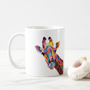 Colorful Giraffe Pop Art Coffee Mok