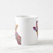 Colorful Giraffe Pop Art Coffee Mok (Center)