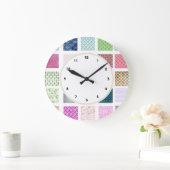 Colorful girares patroonmuurklok grote klok (Huis)