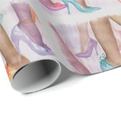 COLORFUL GIRL HI HEELS WRAPPING PAPIER (Rol Hoek)