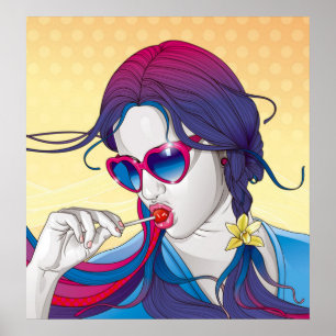 Colorful Girl-Poster Poster